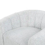 Poltrona girevole Bouclé – Bianco e Nero, 96,5 cm L x 84 cm P x 71 cm A