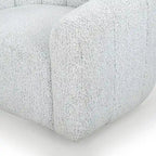 Poltrona girevole Bouclé – Bianco e Nero, 96,5 cm L x 84 cm P x 71 cm A